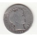 1905 - 10 Cents (Dime) Argento Dollaro Stati Uniti Dime BB++